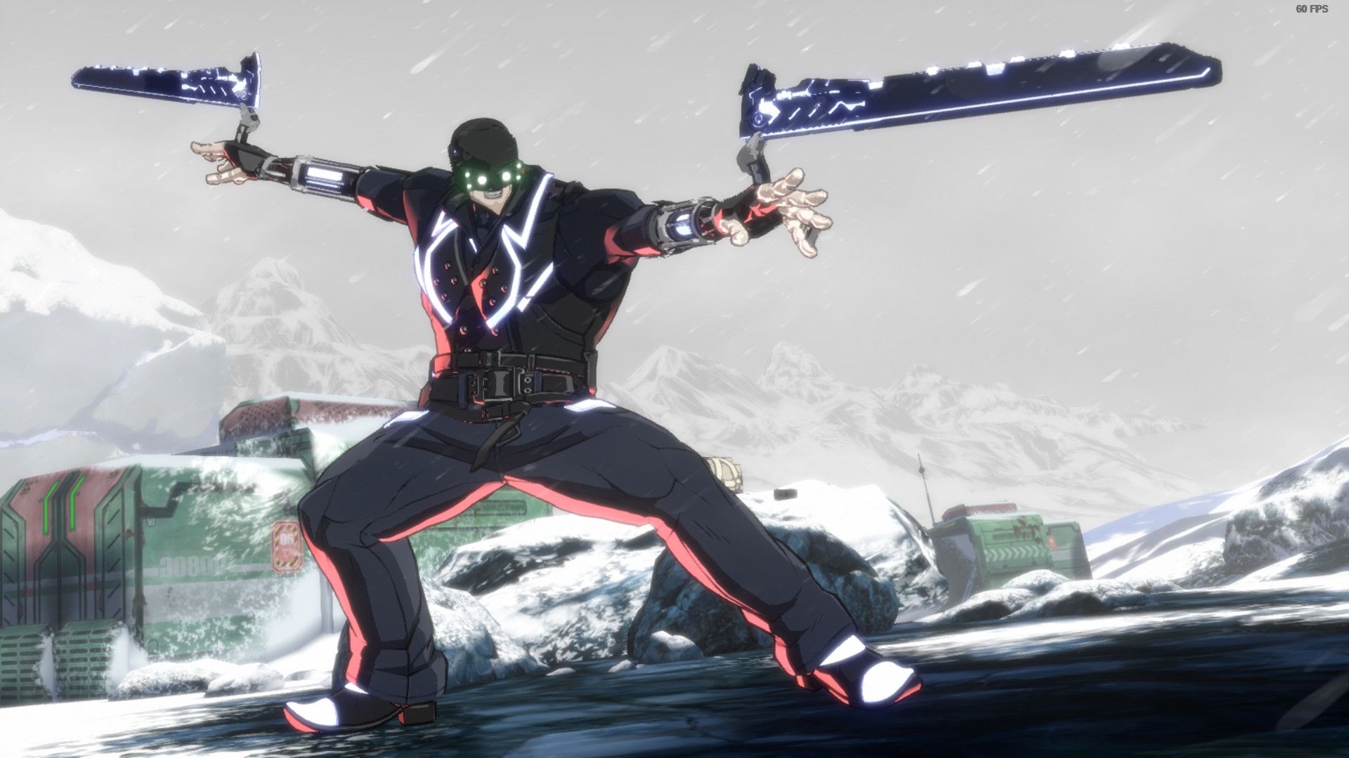 1920x1080 Cyberpunk MaxTac themed Leo Whitefang Mod for GUILTY GEAR -STRIVE