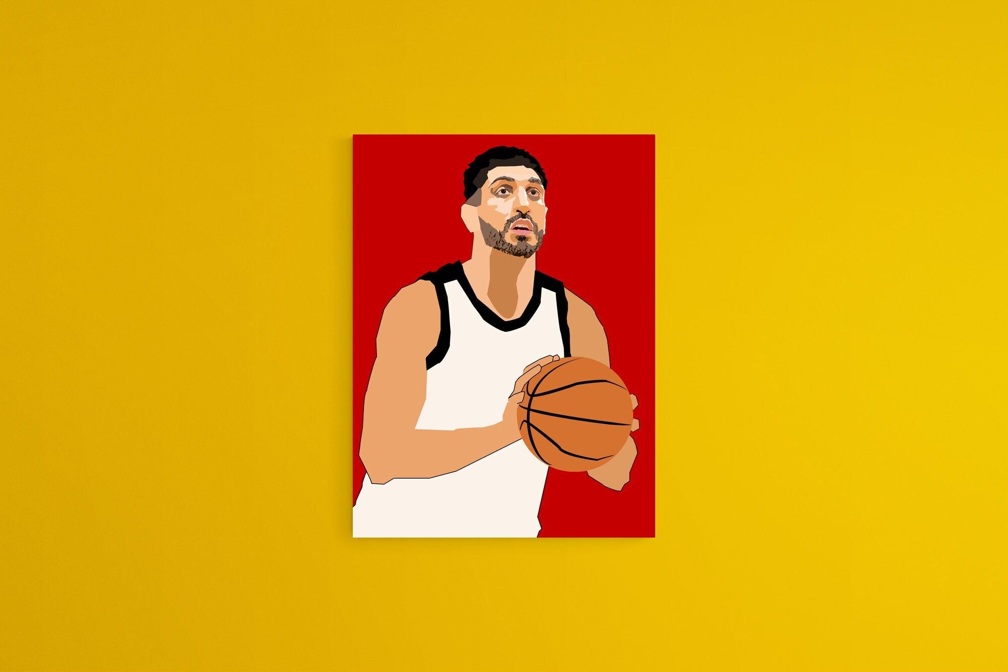 2000x1333 Poster of Enes Kanter Freedom. American Basketball. Turkey
