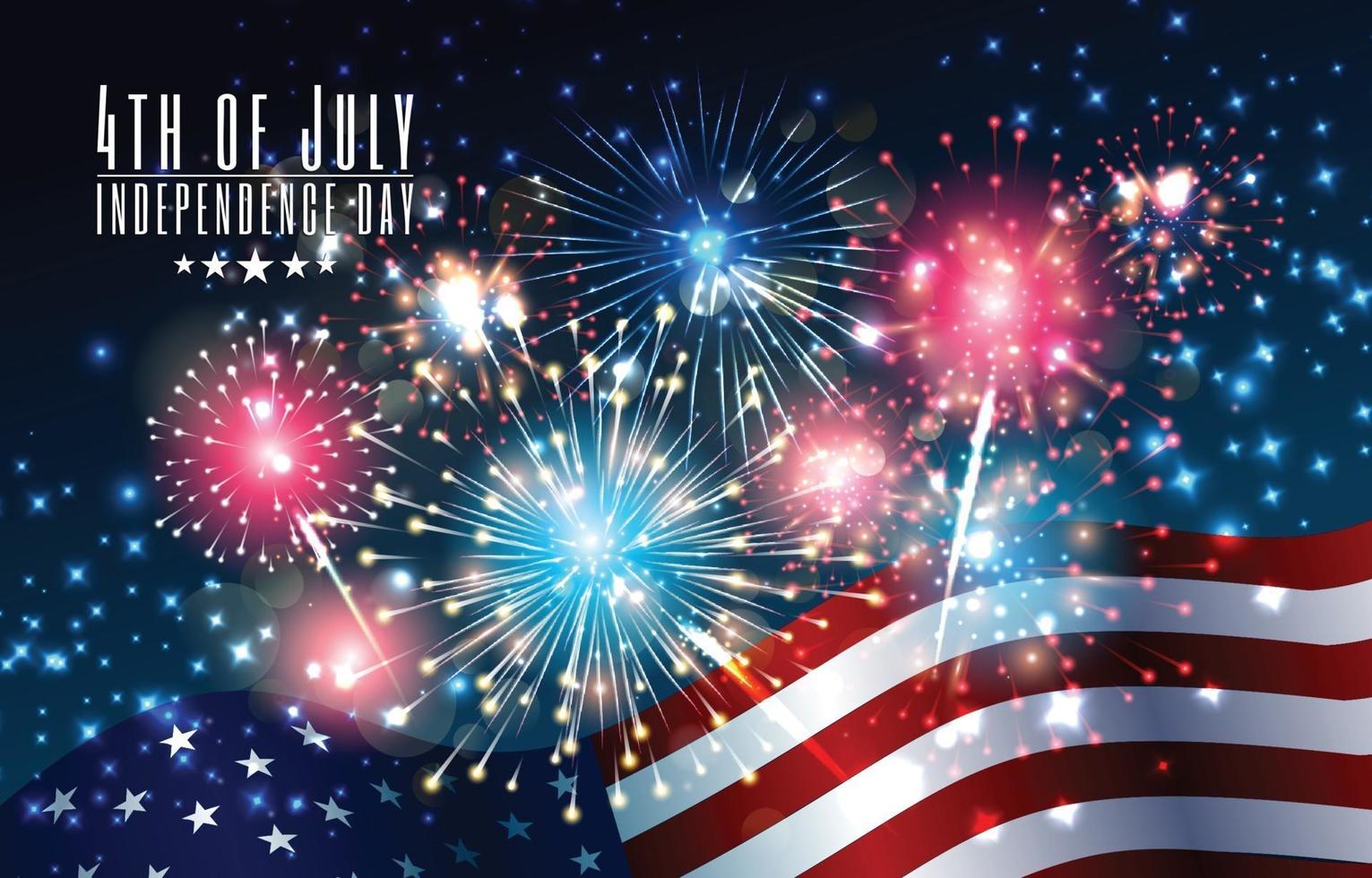 1531x980 4th of July Independence Day Fireworks and Flag