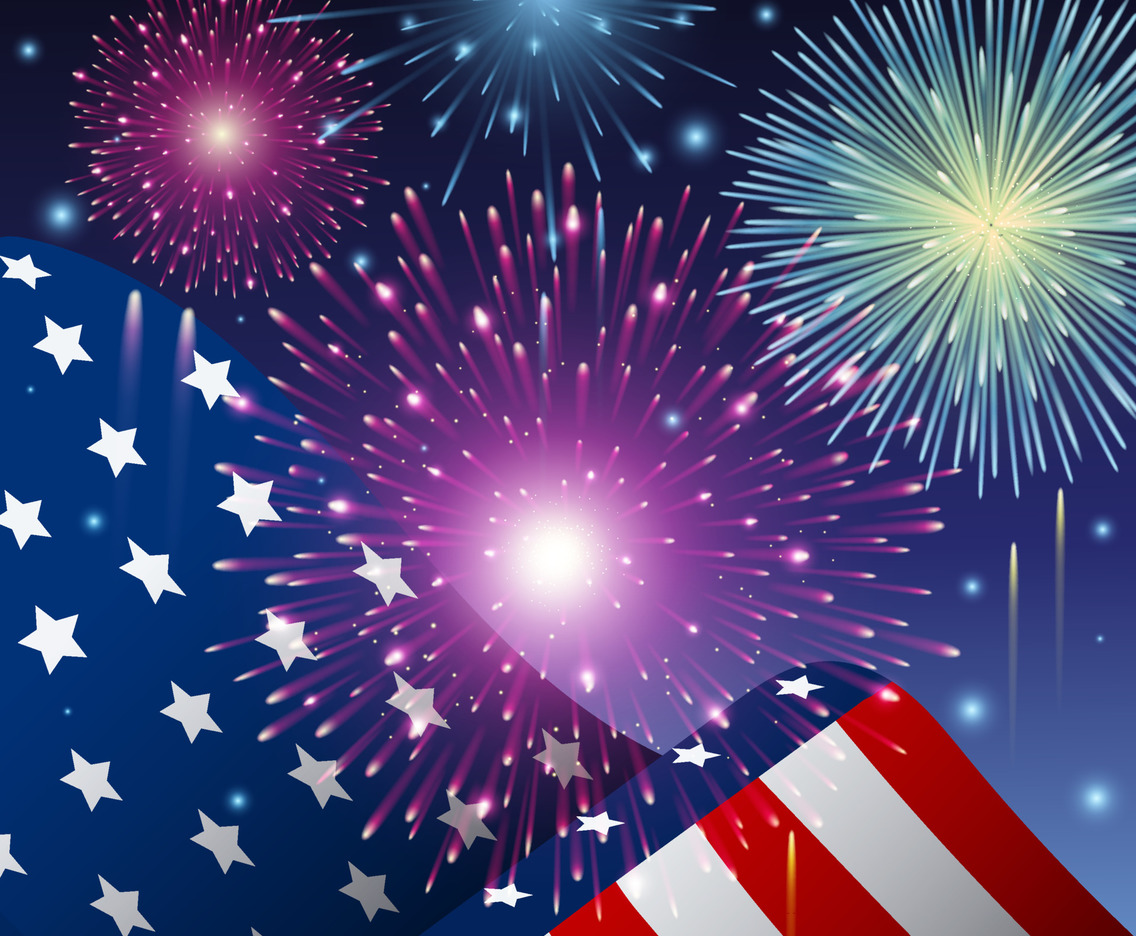 1136x936 4th Of July Fireworks Background Vector Art & Graphics