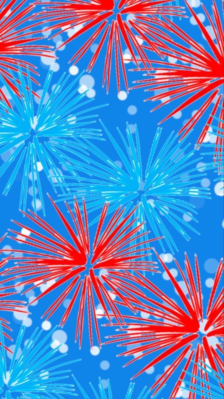 736x1308 Red, White, and Blue Fireworks Phone Wallpaper. Patriotic wallpaper, July background, 4th of july wallpaper iphone