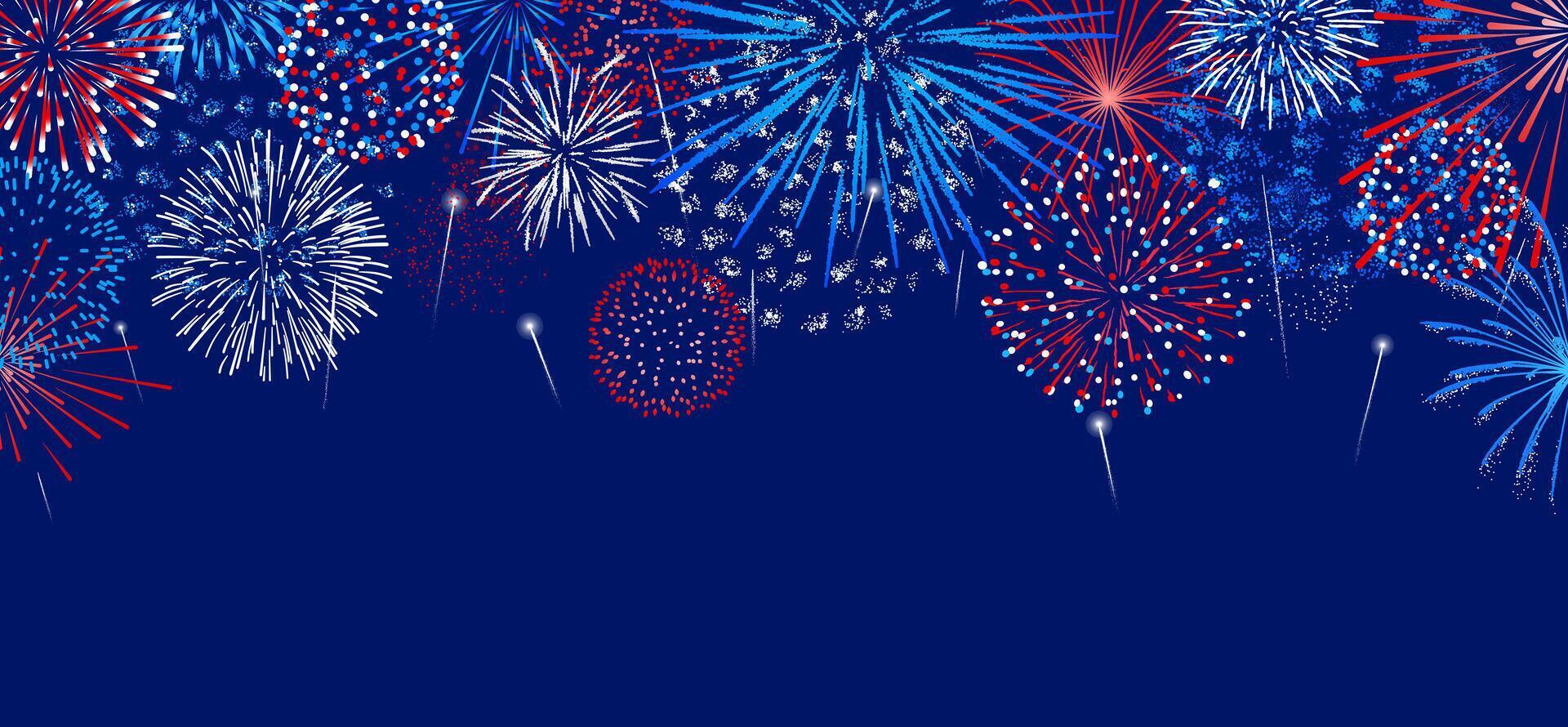 1920x890 Fourth of July fireworks background, USA Independence Day