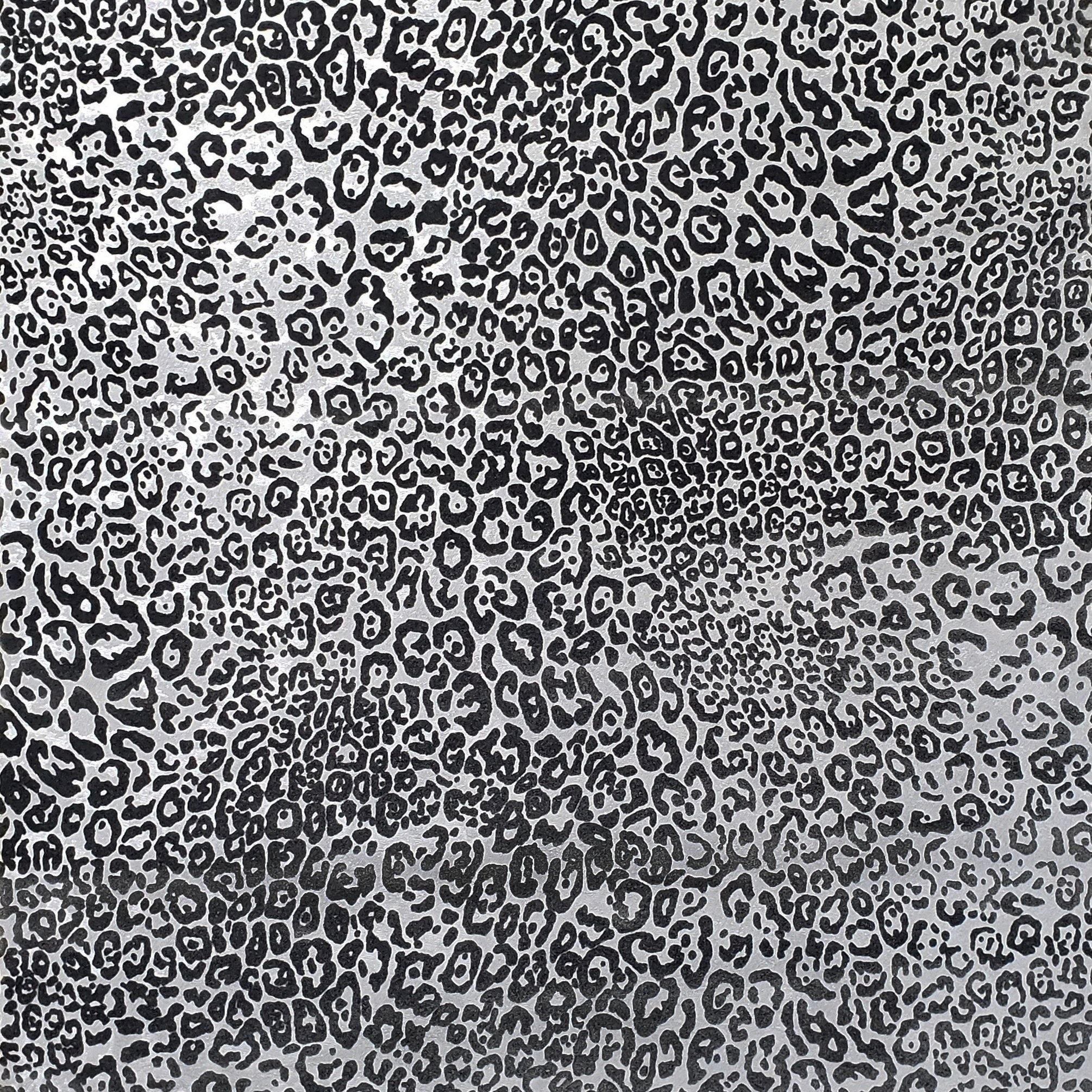 2010x2009 Wallpaper black silver Metallic Textured Flocked jaguar leopard Cheetah animal velvet 3D
