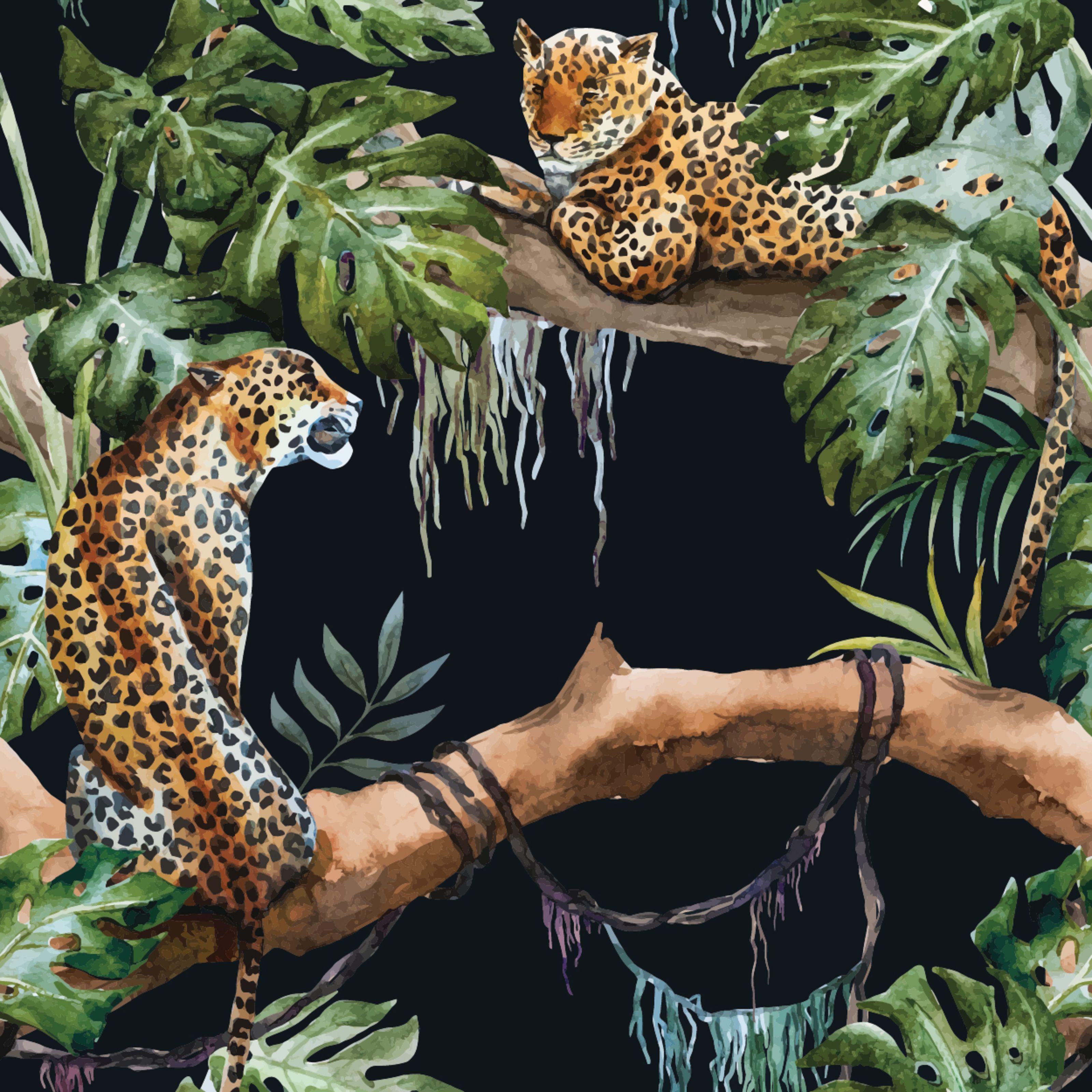 3200x3200 Jungle Leopard Pattern Wallpaper Your Way