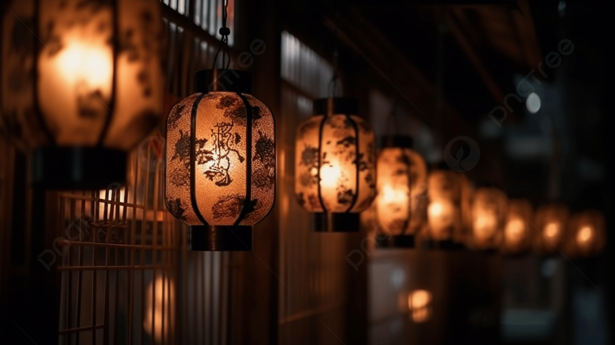 1200x673 Traditional Japanese Lanterns At Night Photo And Picture For Free Download