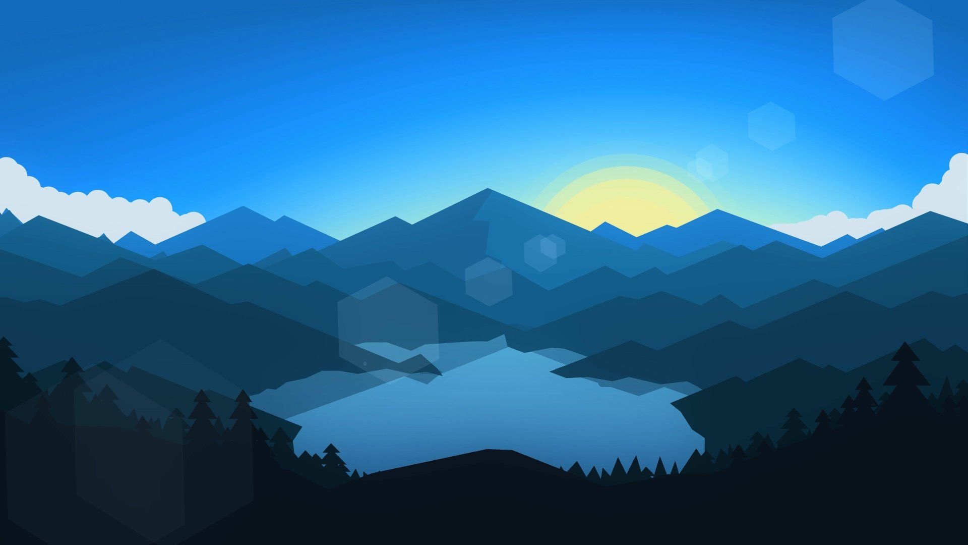 1920x1080 4K Ultra HD Artistic Landscape: Serene Mountain Sunrisex2160