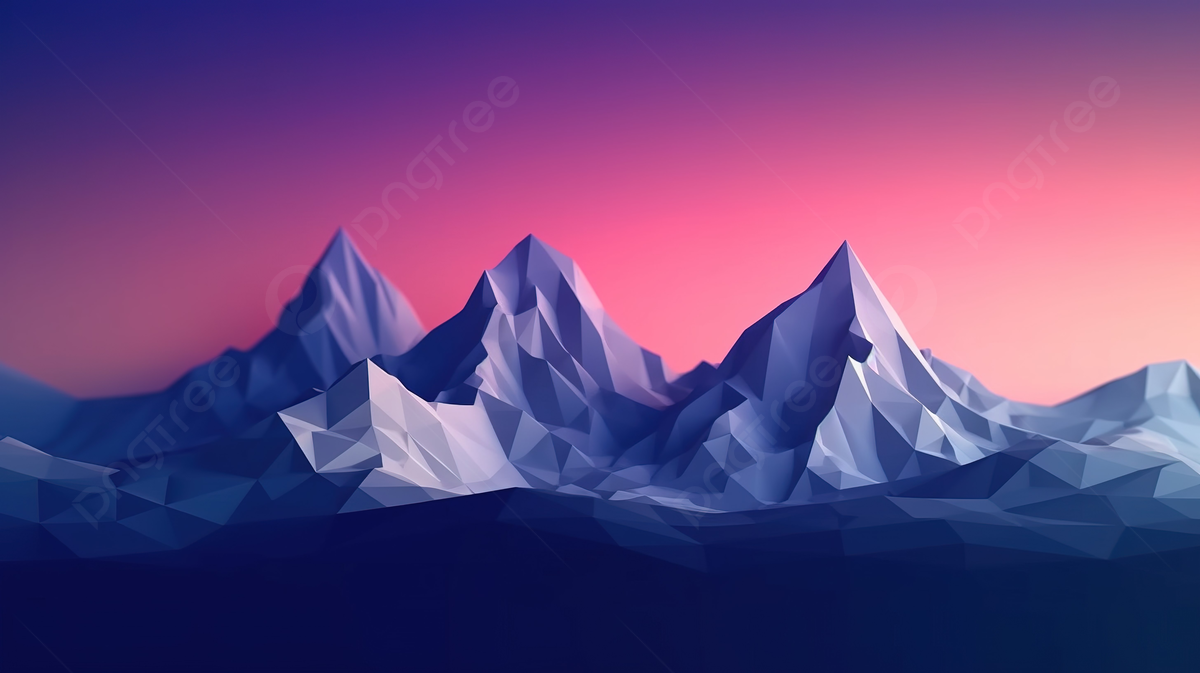 1200x673 3D Illustration Of High Mountains And Sky In Low Poly Background, Low Poly, Abstract Mountain, Triangular Background Image And Wallpaper for Free Download