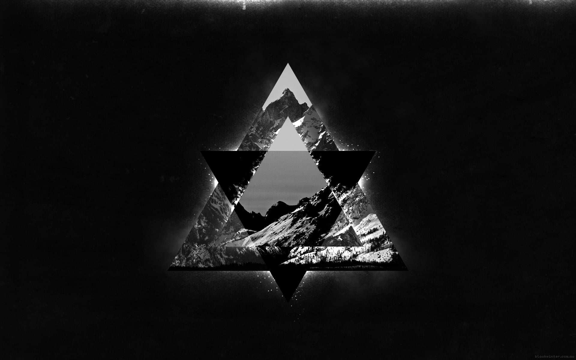 1920x1200 Geometry, triangle, mountains, dark HD wallpaper