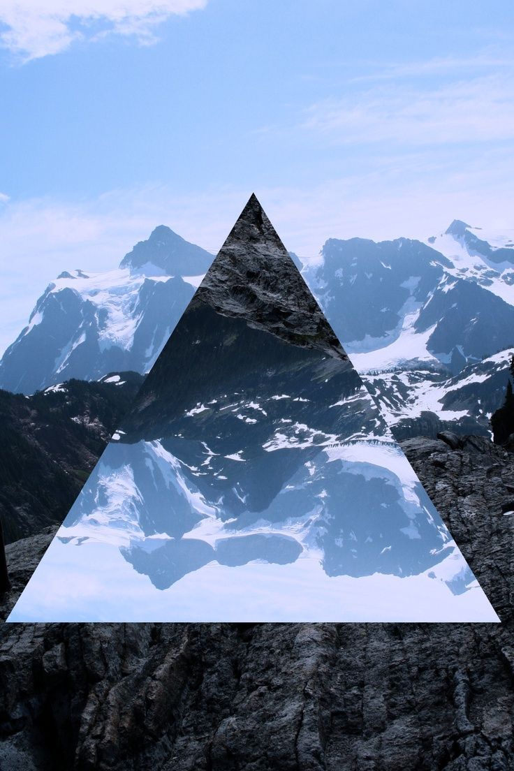 736x1104 Geometric Mountains Wallpaper