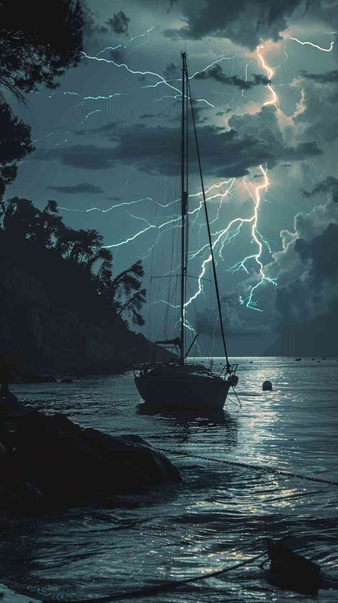 673x1200 Boat Storm Watch Wallpaper 4K HD Wallpaper