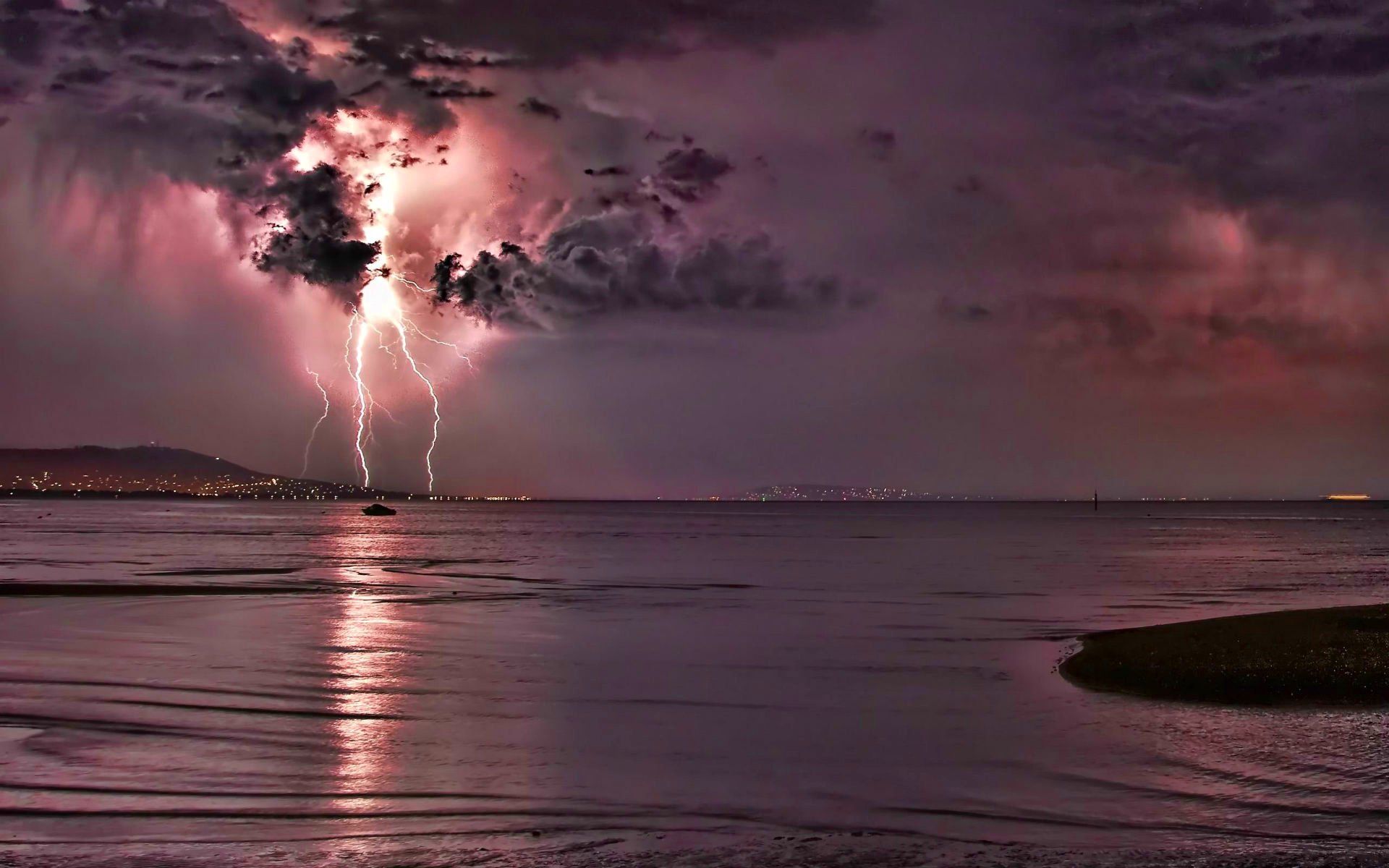 1920x1200 lightning, Storm, Rain, Clouds, Sky, Nature, Thunderstorm Wallpaper HD / Desktop and Mobile Background