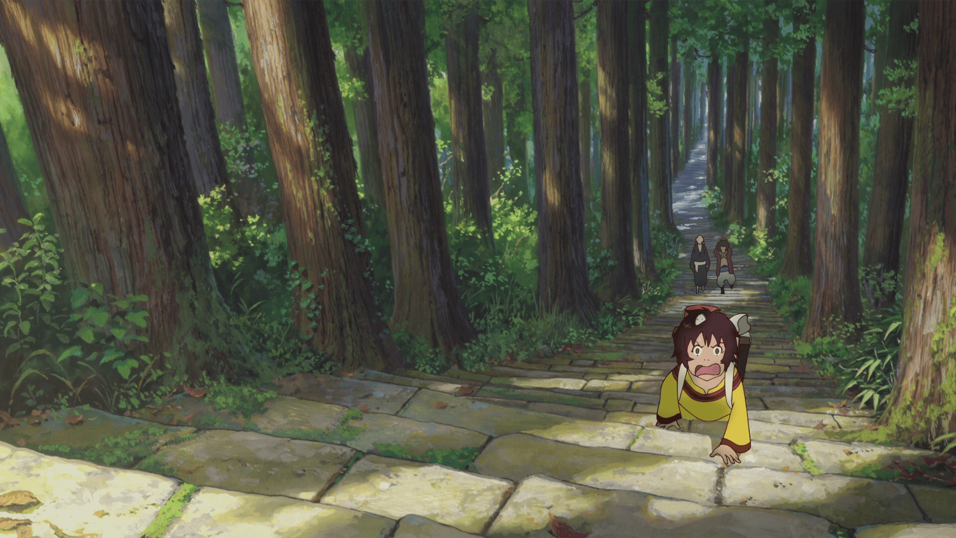 1920x1080 The Boy and the Beast: Mystical Forest Stairs in Bakemono no Ko HD