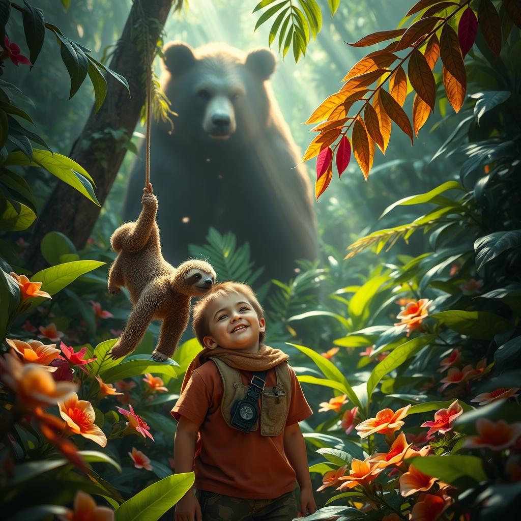 1024x1024 Discover the Jungle: A Boy's Adventure Awaits