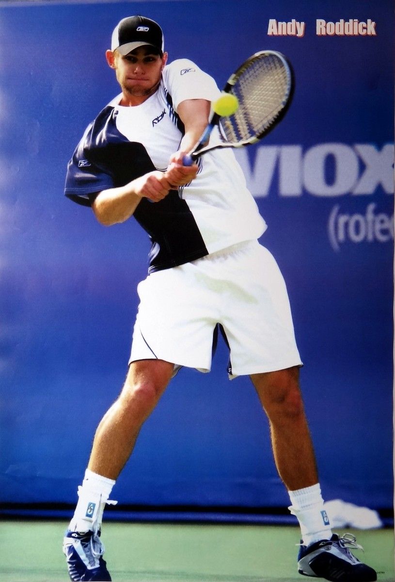 815x1200 ANDY RODDICK SMASHING TENNIS BALL POSTER.S. Open, Grand Slam Superstar