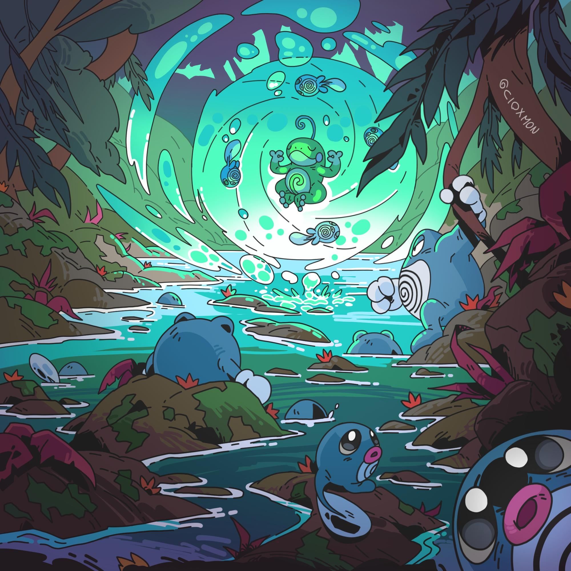 2000x2000 What's the Politoed doing? First of hopefully many similar illustrations