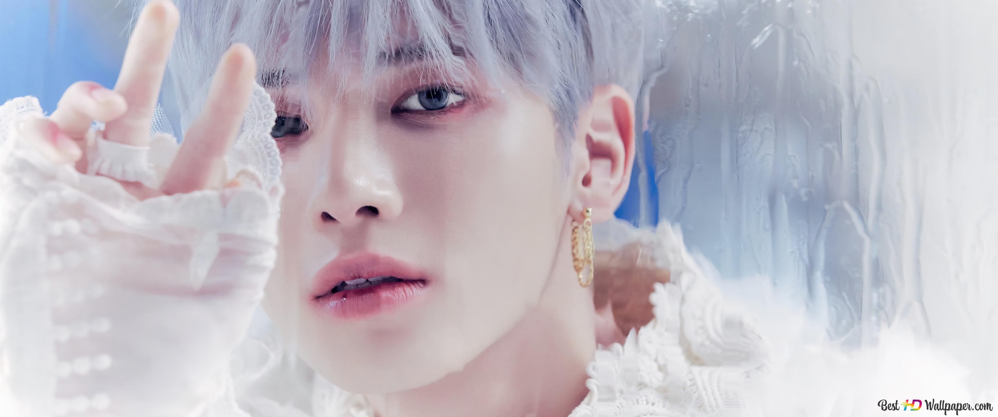 3440x1440 TXT 'Taehyun' in The Chaos Chapter : Freeze Album Shoot 4K wallpaper download