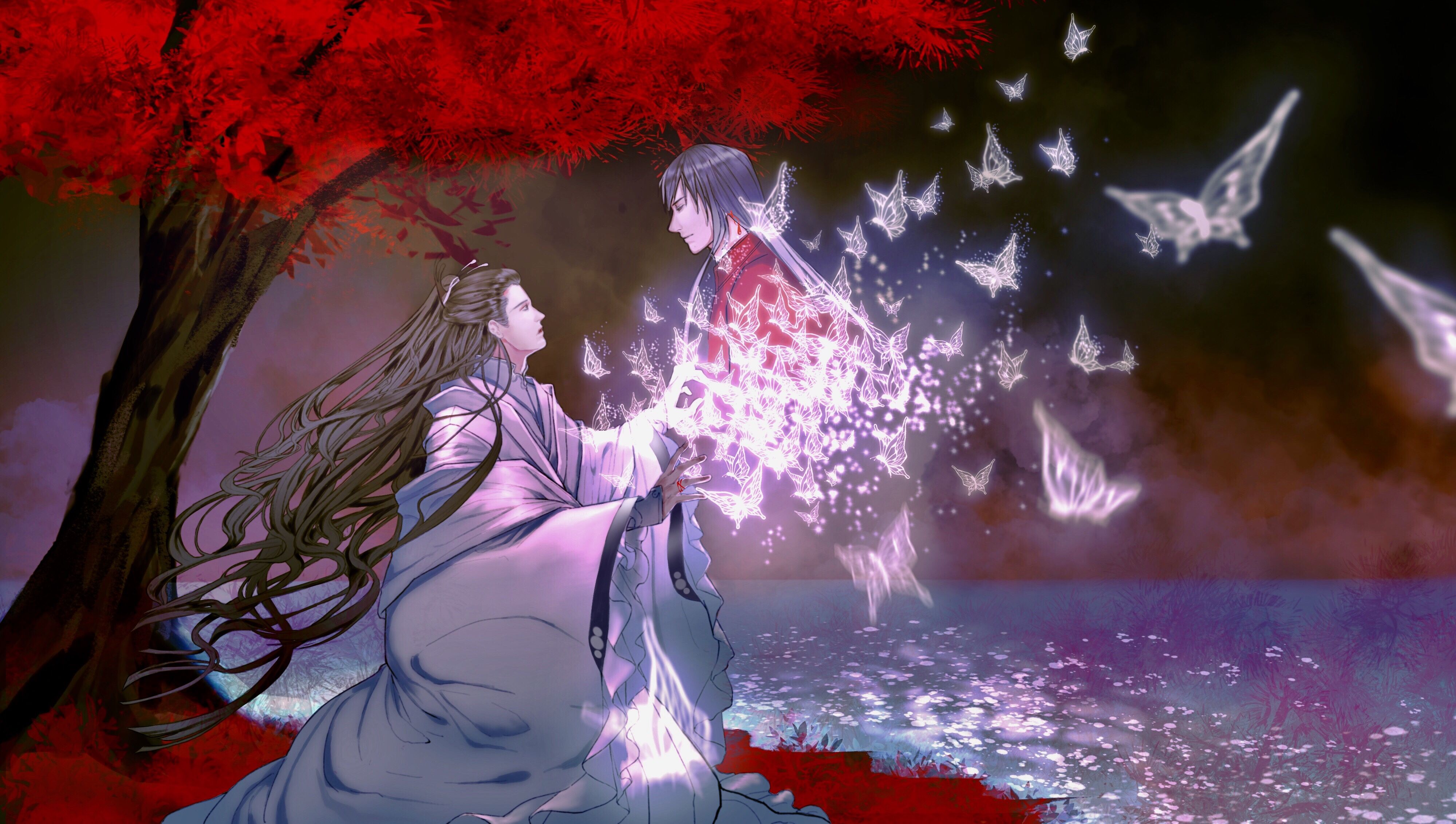 3999x2263 Download Xie Lian Hua Cheng Anime Tian Guan Ci Fu 4k Ultra HD Wallpaper by 大國師x2263