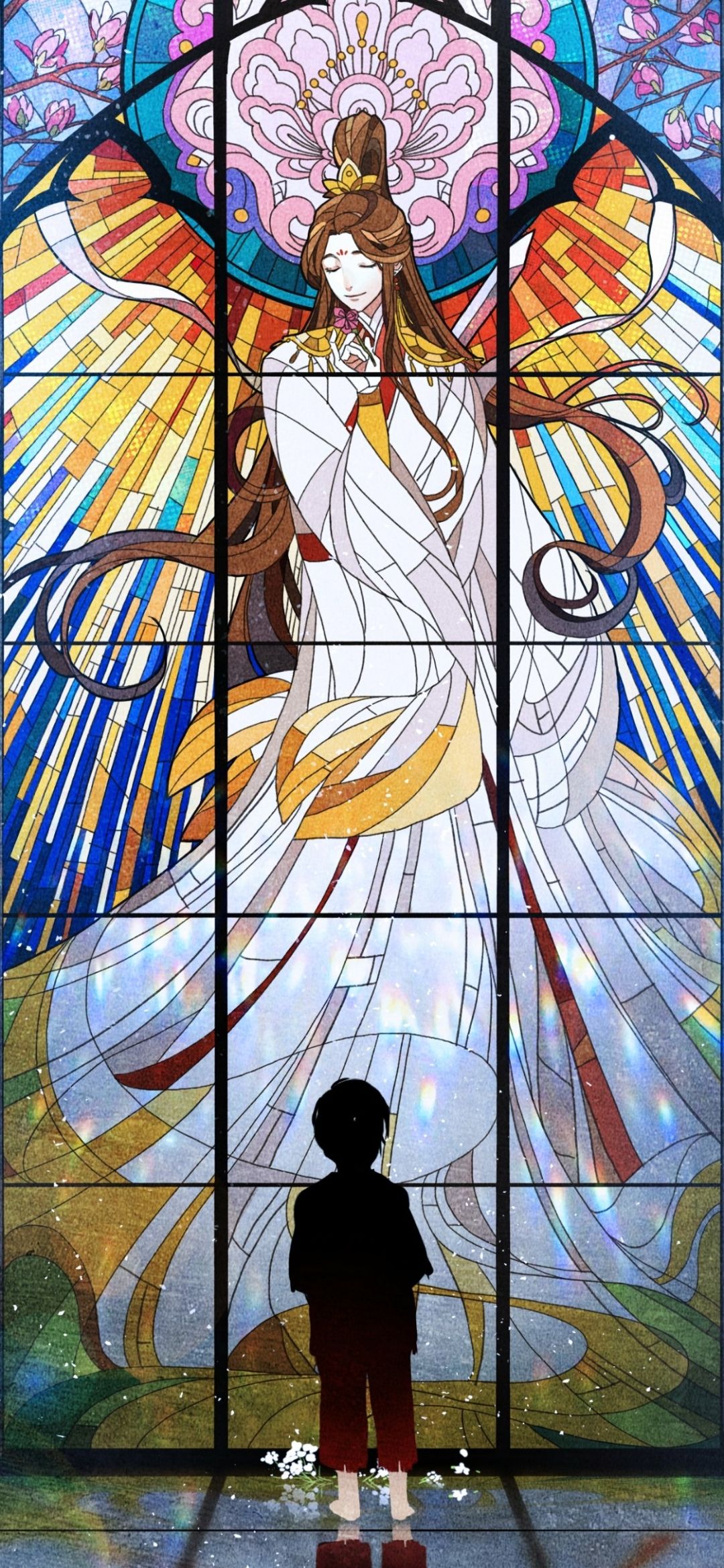 1080x2340 Phone wallpaper: Stained Glass, Hua Cheng, Anime, Tian Guan Ci Fu, Xie Lian 1430639