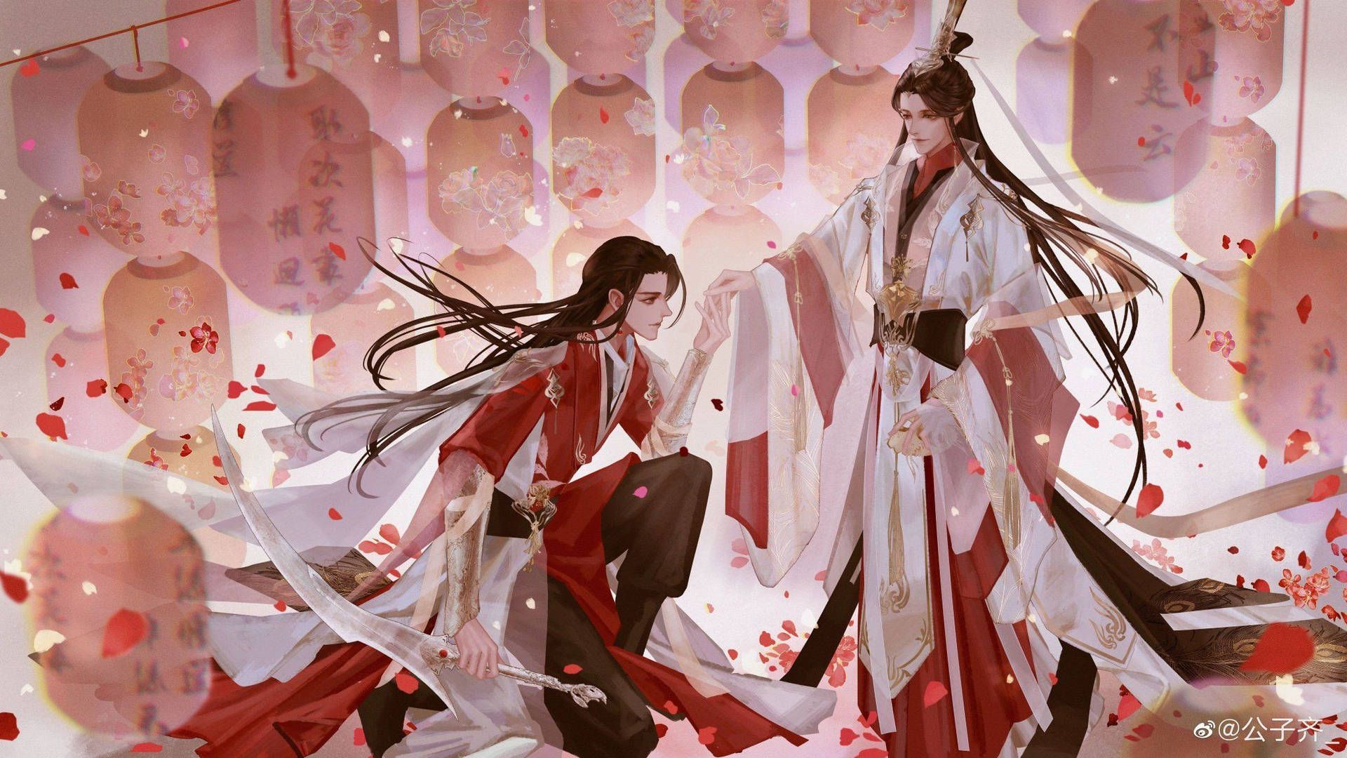 1920x1080 Download free Hua Cheng Bowing To Xie Lian Wallpaper
