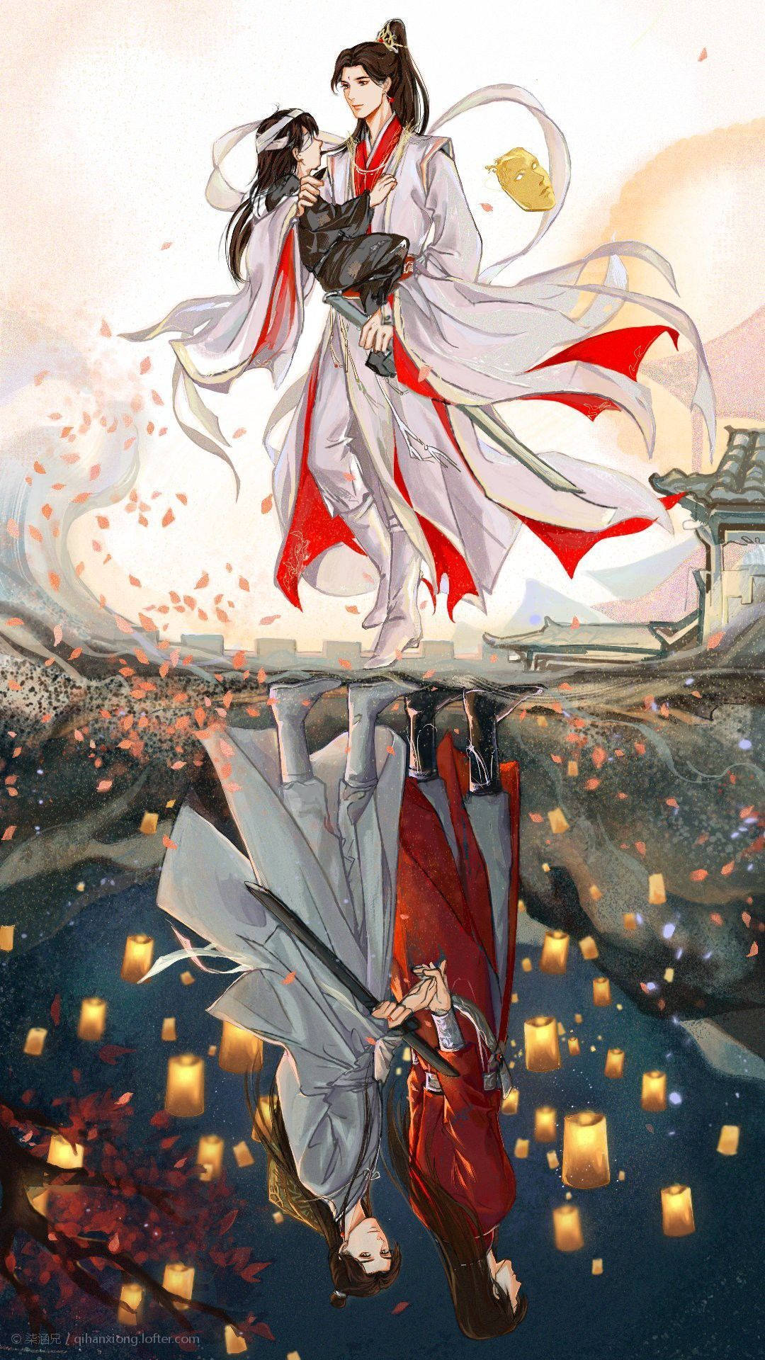 1080x1920 Hua Cheng Day And Night Wallpaper