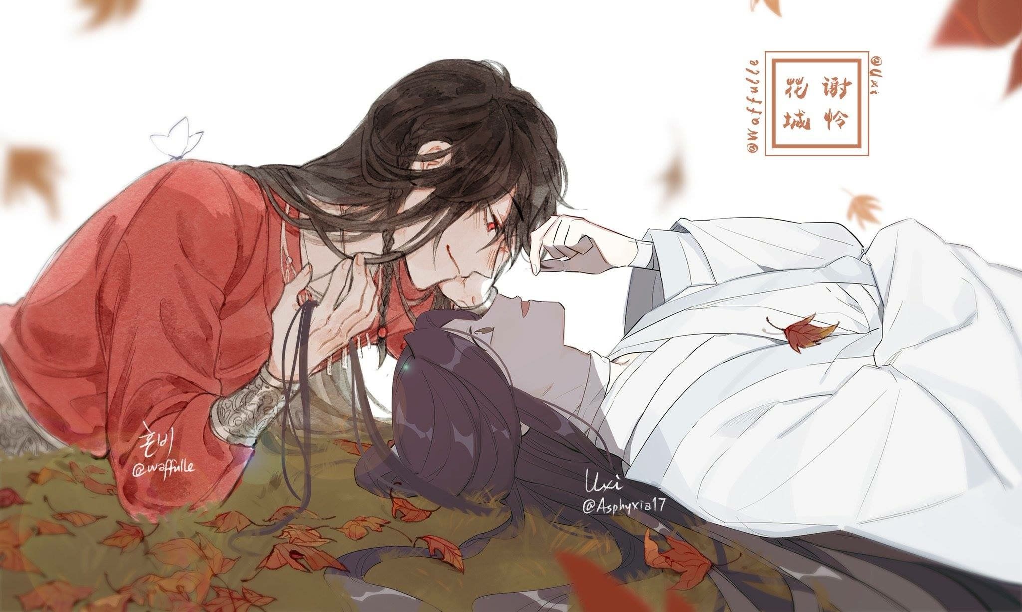 2048x1226 Desktop wallpaper: Tian Guan Ci Fu, Xie Lian, Hua Cheng, Anime 4K free download for PC. 1510749
