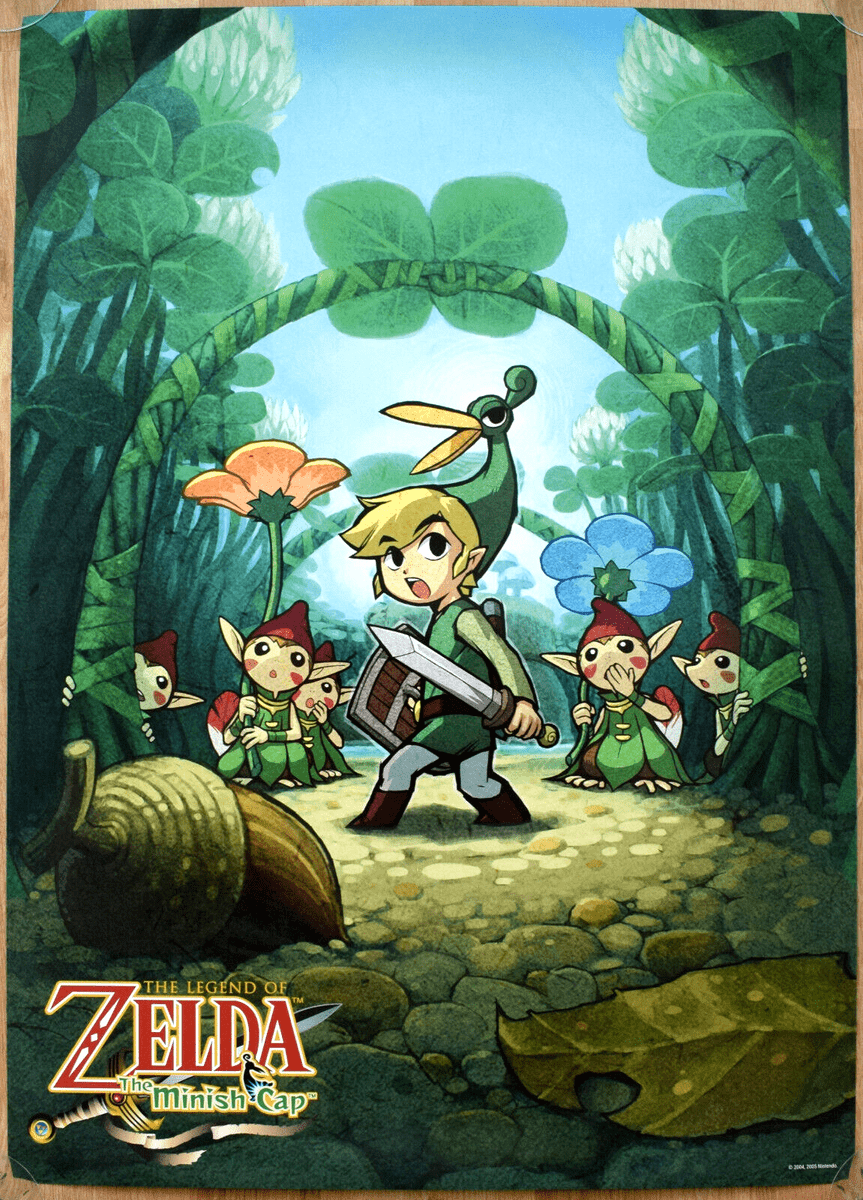 863x1200 The Legend Of Zelda Minish Cap GBA 50cm x 70cm My Nintendo Promotional Poster