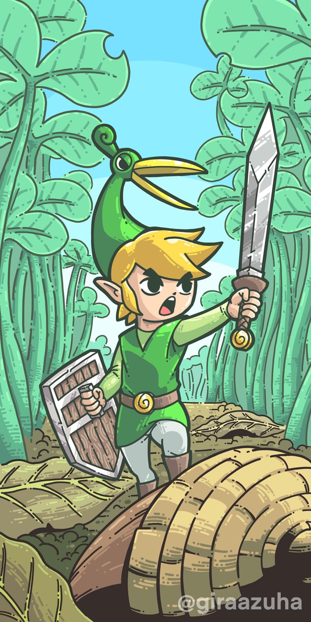 1080x2160 Zelda Minish Cap Fanart
