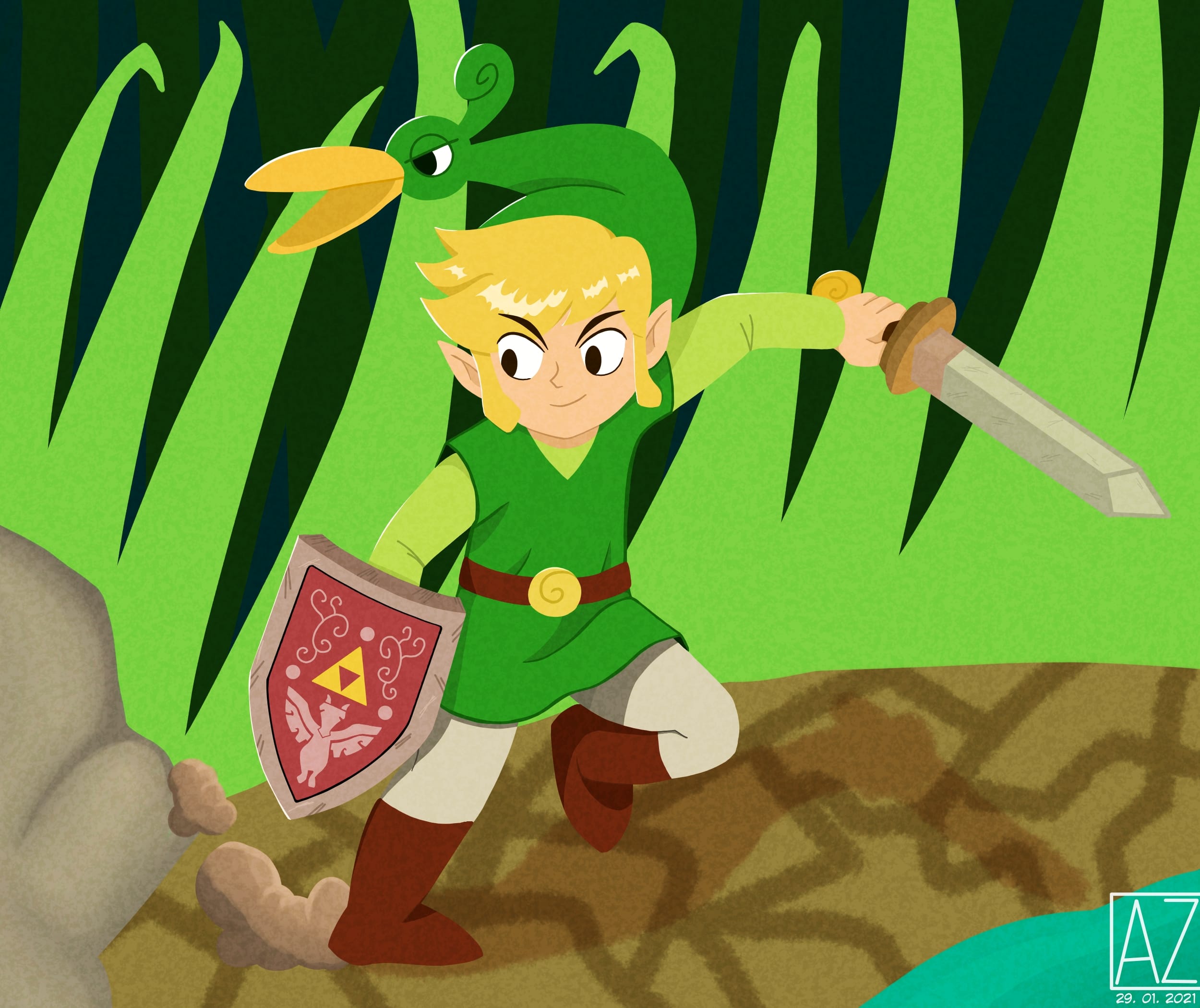 2500x2100 Legend of zelda: the minish cap Art of Zaky ART street