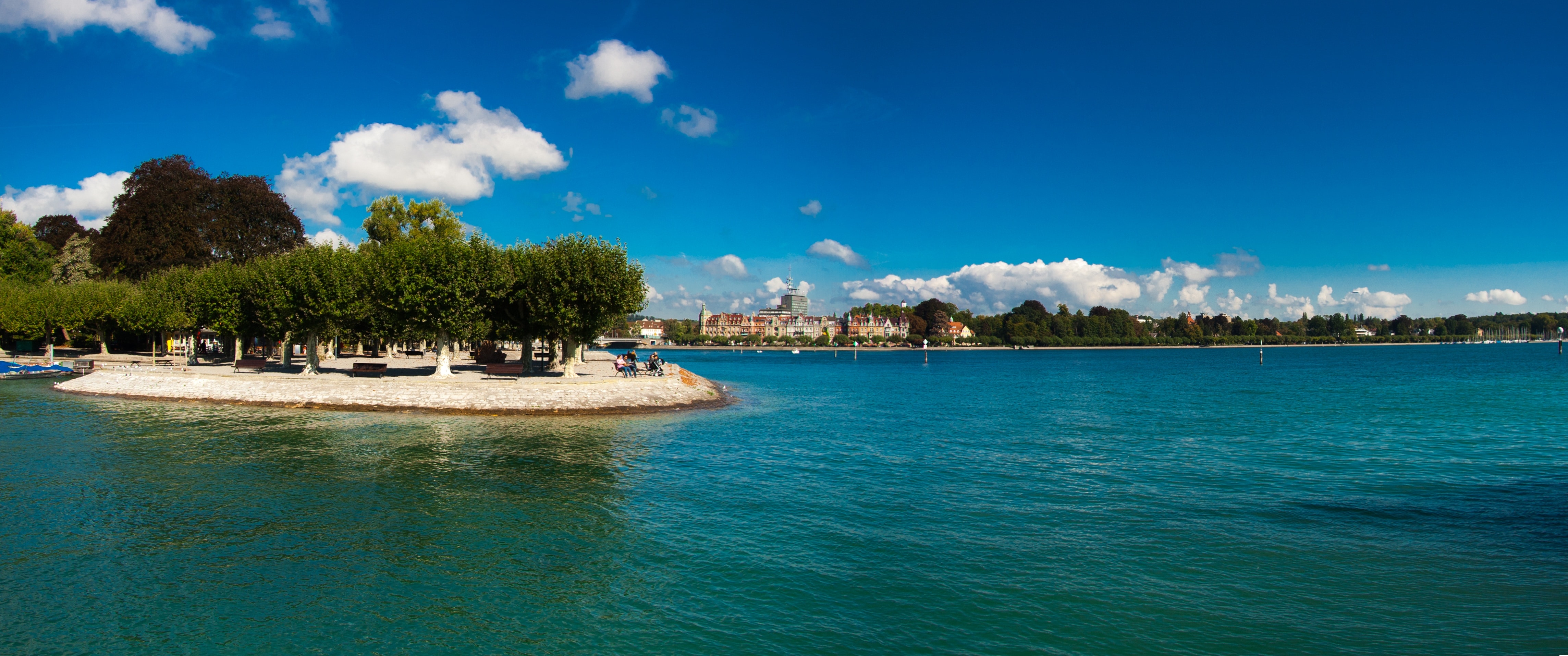 4576x1914 Lake Constance, Lake, Switzerland, Water, water, tree free image