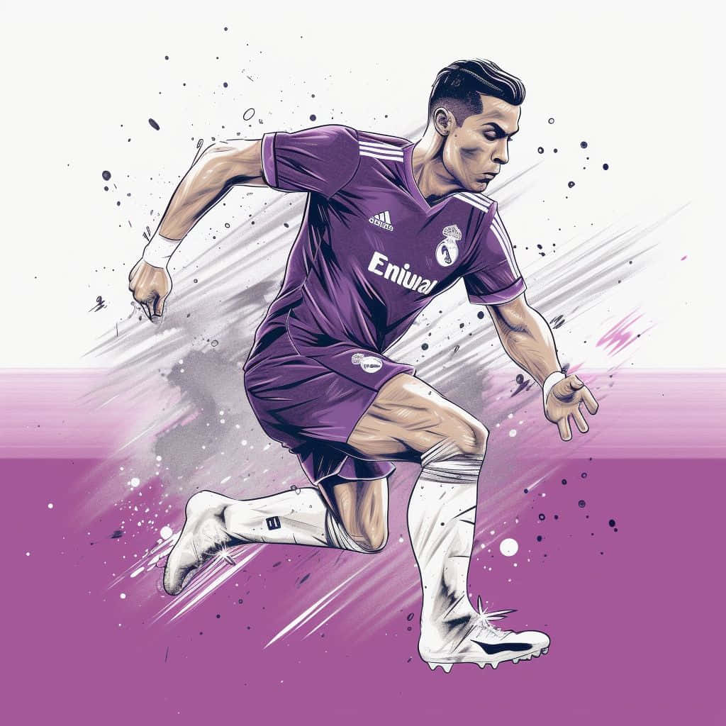 1024x1024 Purple Ronaldo Jersey Wallpaper