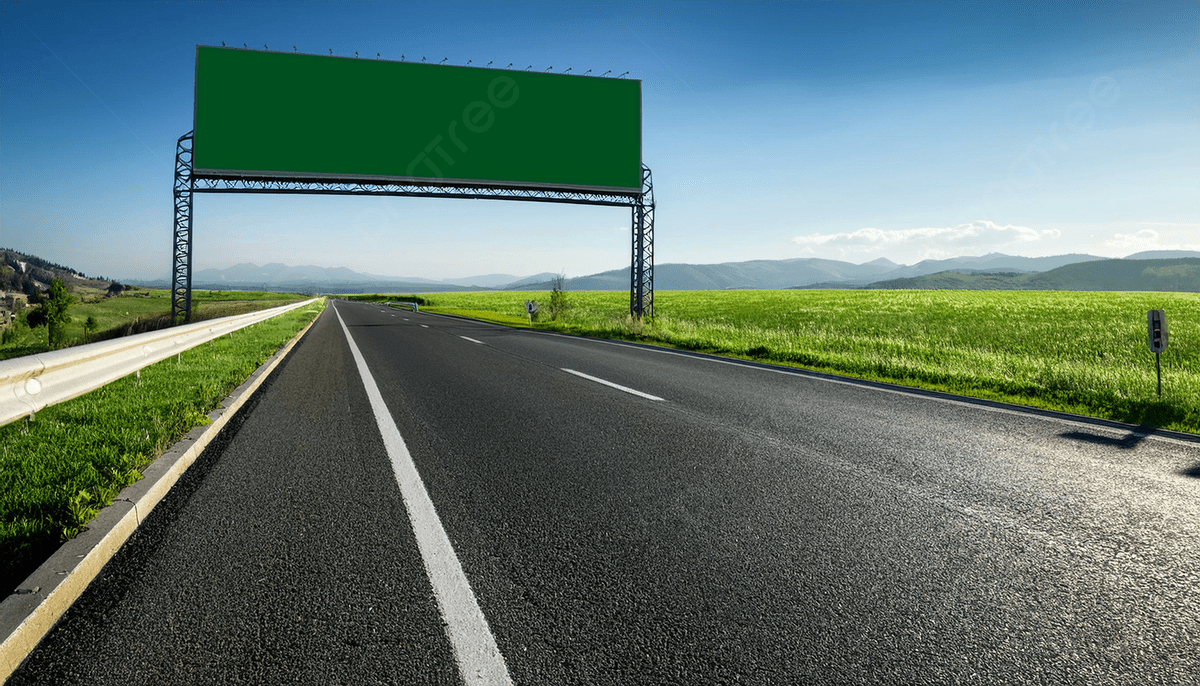 1200x686 Blank Green Billboard Framing A Beautiful Roadside Nature View Tranquil Drive With Steel Standing Tall Waiting To Be Filled Creative Content, Advertising Billboard, Empty Billboard, Blank Background Image And Wallpaper for Free