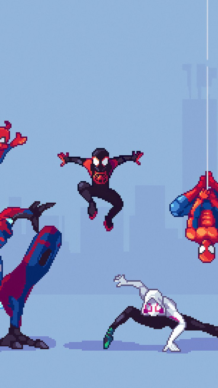 736x1307 Spider Verse Minimalist Phone Wallpaper