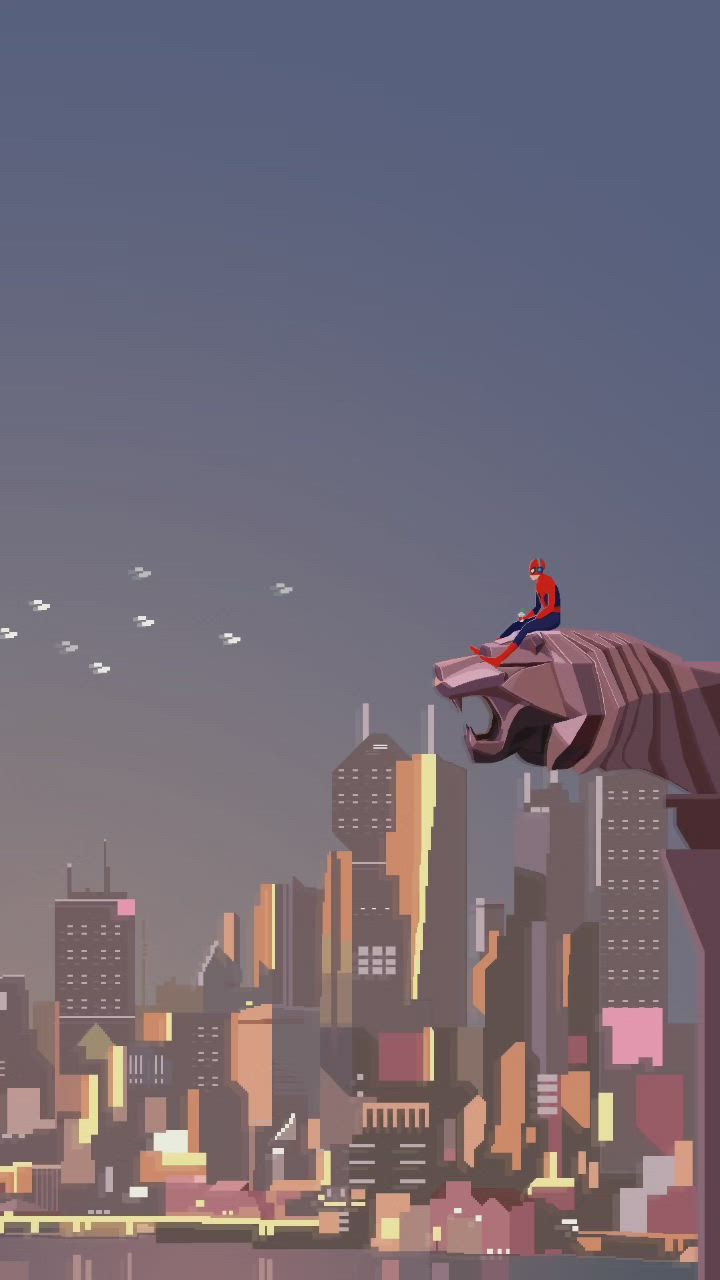 720x1280 Spiderman Pixel Art Wallpaper