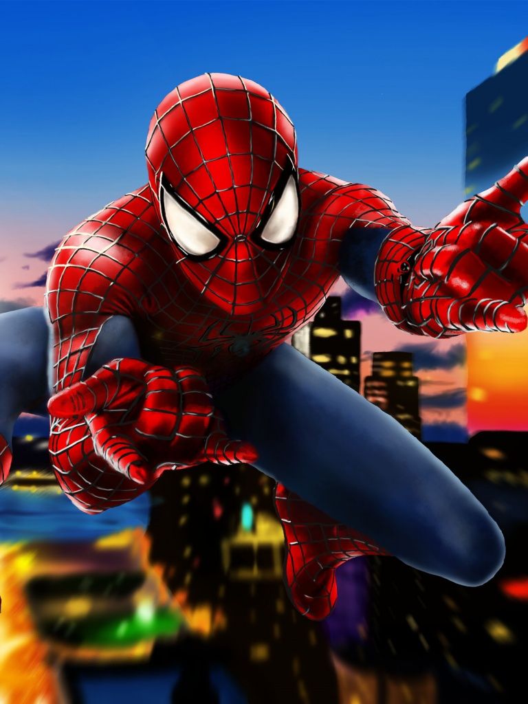 768x1024 Spider Man Wallpaper 4K, Digital Art, Speed Paint, Marvel