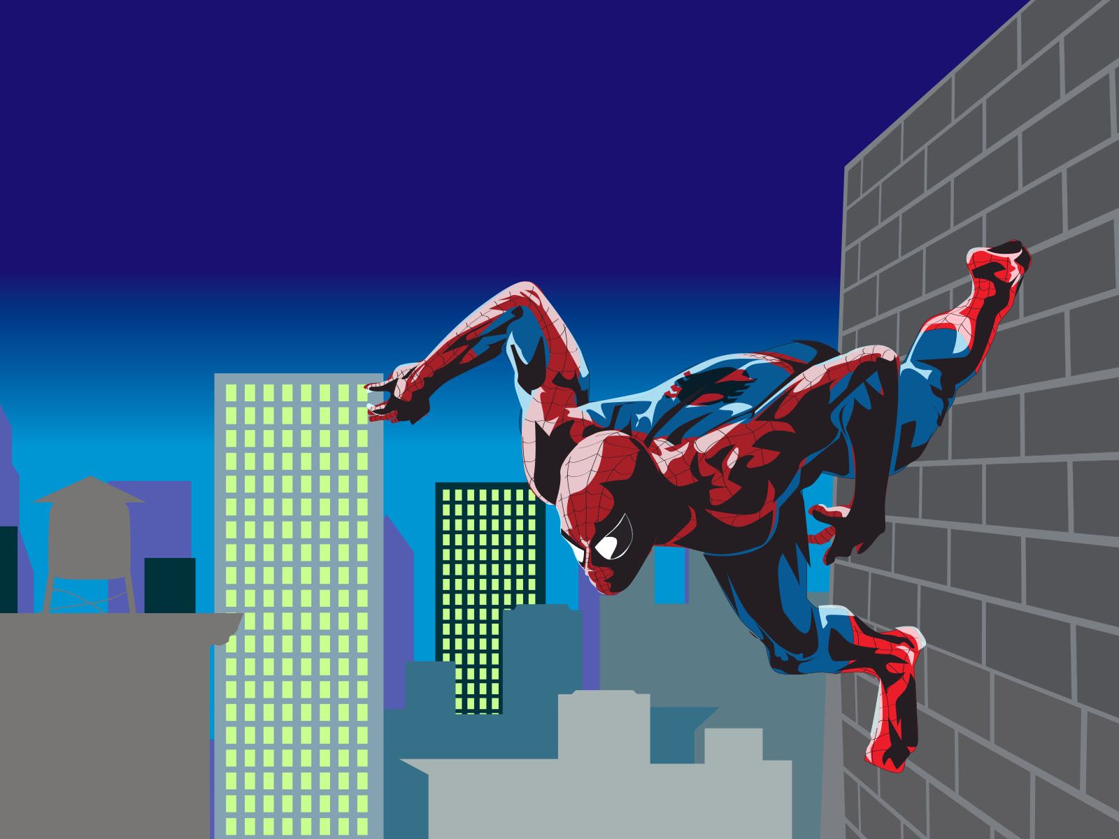 1600x1200 Marvel Spiderman Hero Background. Blue, Movie & TV Templates. Free PPT Grounds