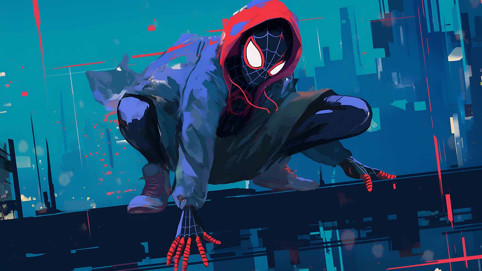 1536x864 Spider Man Miles Stealth Desktop Wallpaper 4K