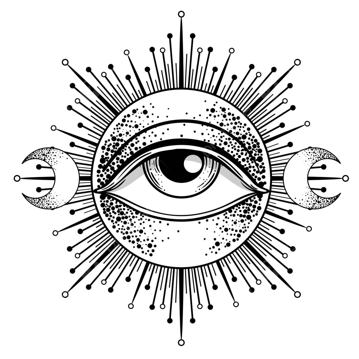 1200x1200 Isolated Blackwork Tattoo Of Allseeing Eye In Triangle Vector, Symbol, Theory, Illuminati Illustration Background And Wallpaper For Free Download