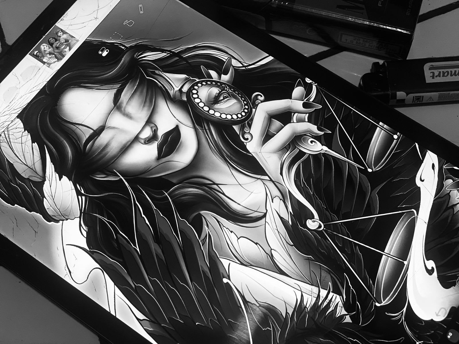 1600x1200 Design custom dark ornamental tattoo art