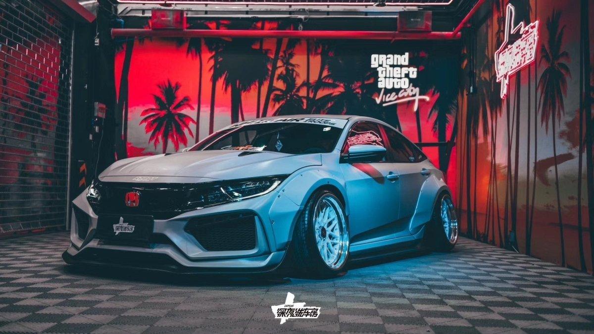 1200x675 Robot Craftsman Carbon Fiber Widebody Kit For Honda Civic 10th Gen Partial Carbon Fiber Robot Package