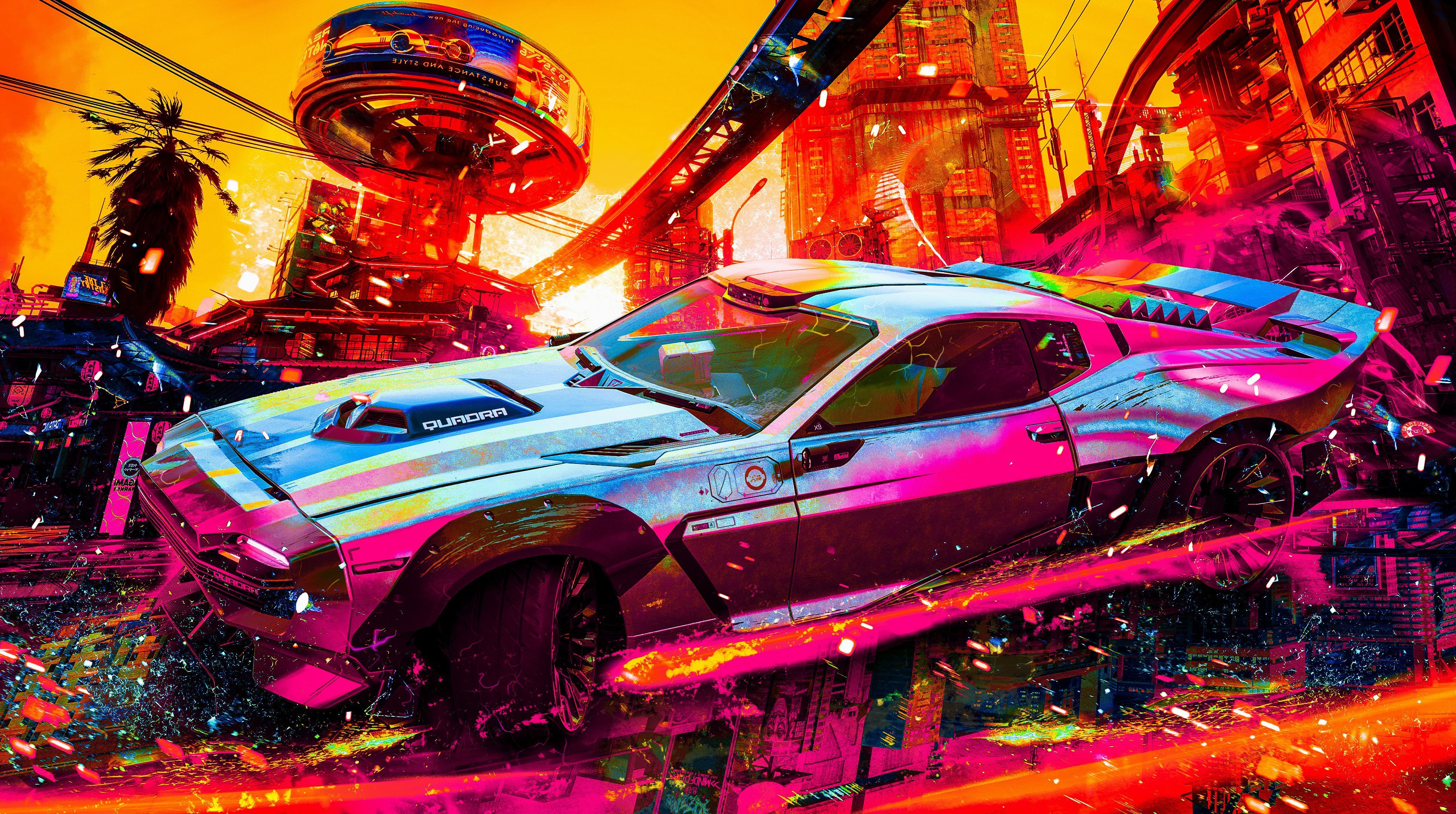 3860x2160 Cyberpunk 4k Cars Wallpaper