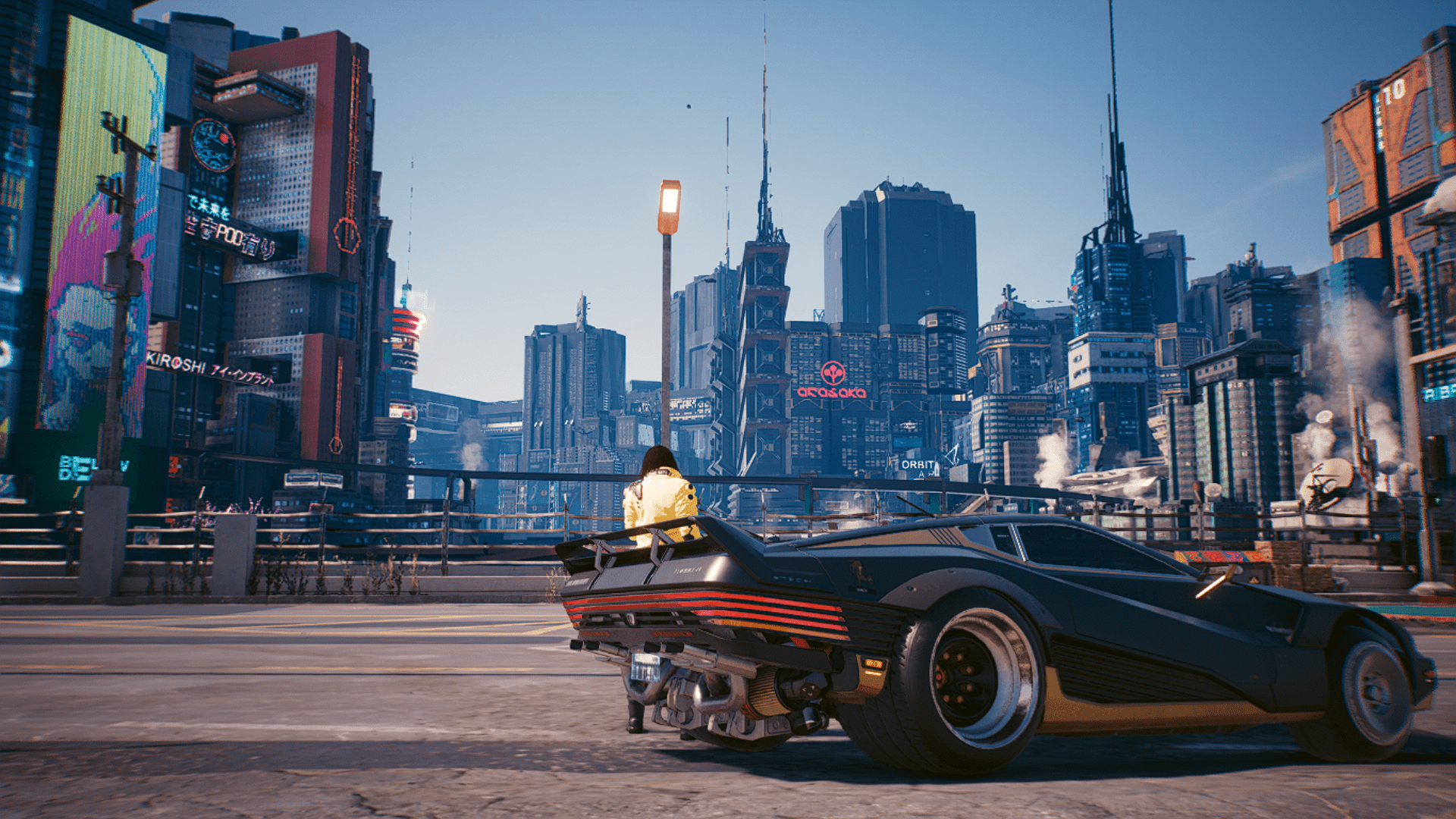 1920x1080 Tried to recreate this wallpaper they put on cyberpunk.net way back. I remember how impatient I was to explore the city, with this car. Turns out this is near Judy's. I am