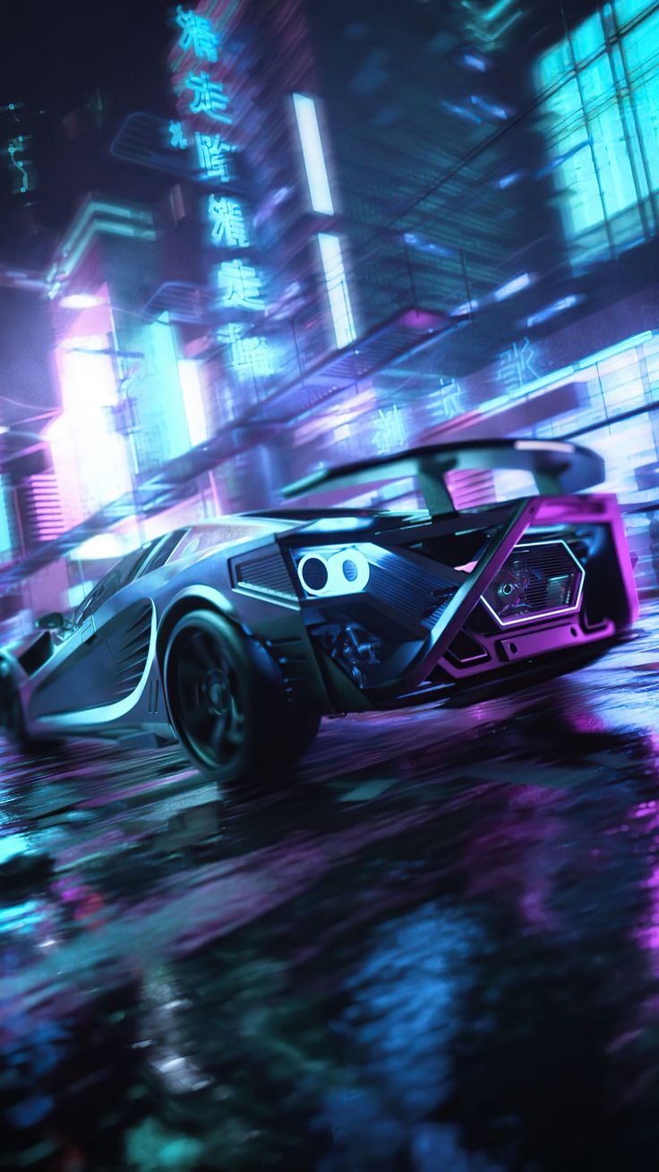 736x1308 Cool Nean Car for Phone Wallpaper