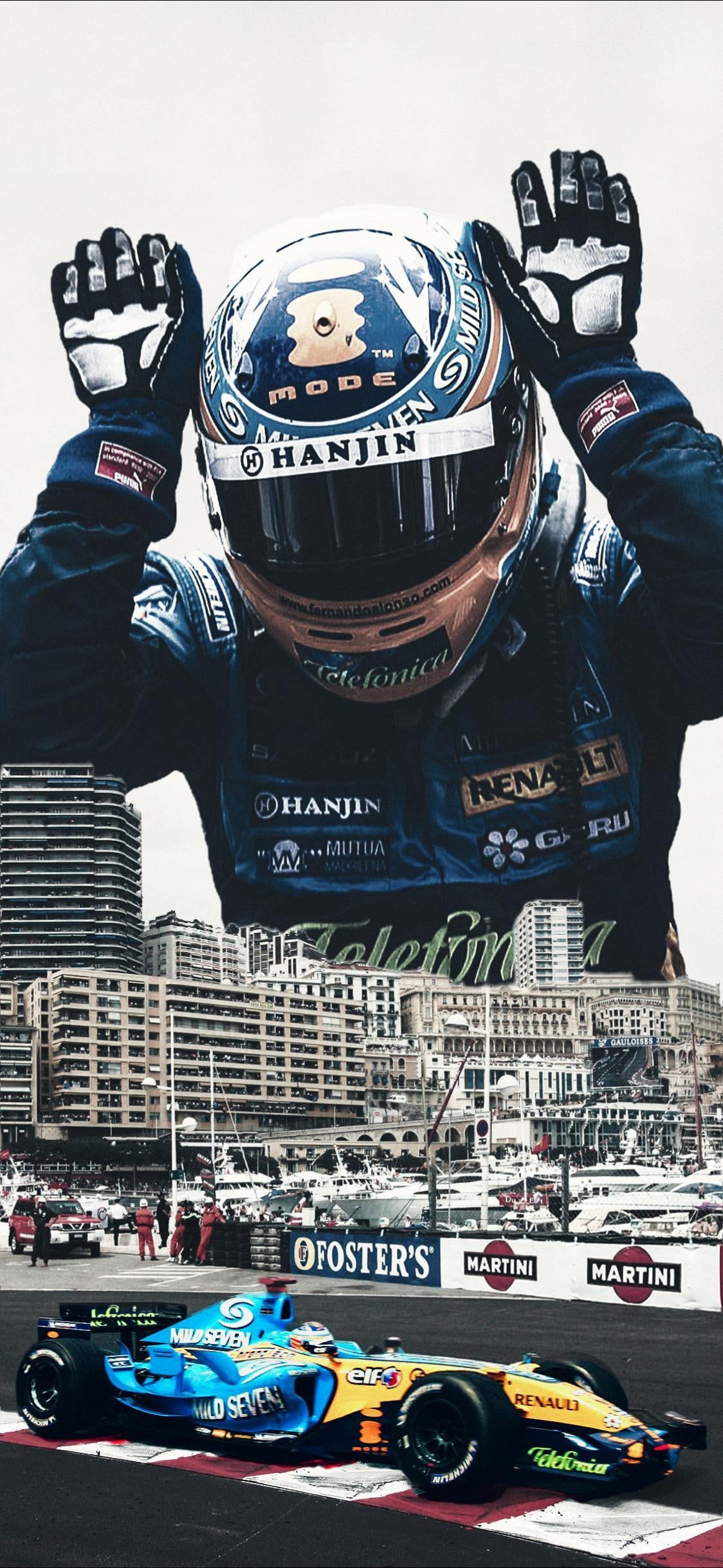 1124x2436 I love this old photo of Alonso so I made a little phone wallpaper. Figured I'd share it here!