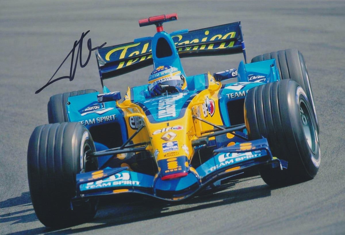 1200x818 Fernando Alonso Signed 8X12 inches 2006 Renault F1 Team Photo