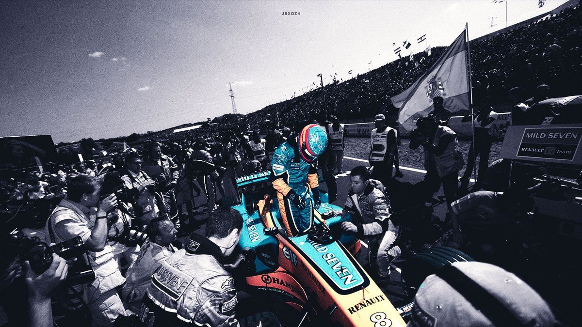 1200x675 Fernando Alonso in Hungary in 2003