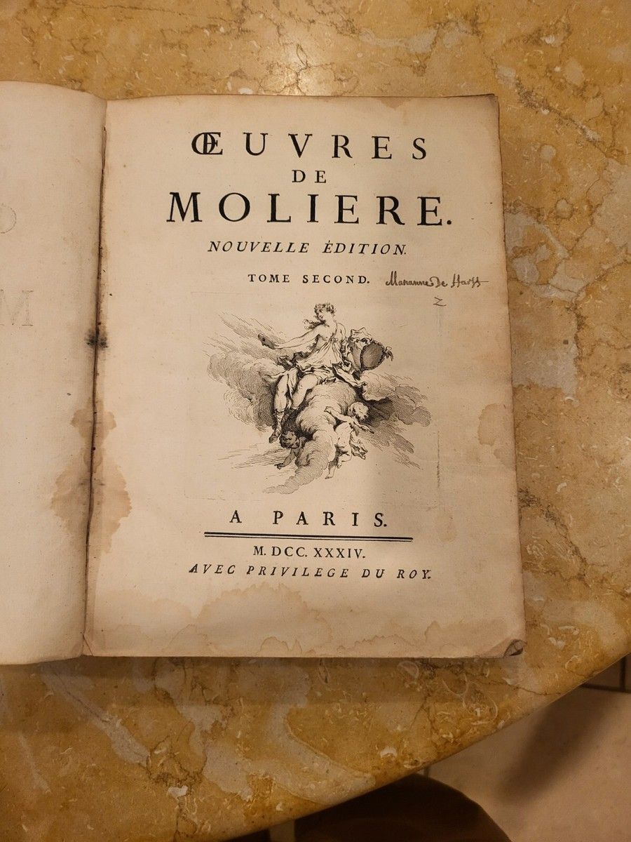 900x1200 Oeuvres de Moliere Nouvelle edition. Published 1734. Volume II only