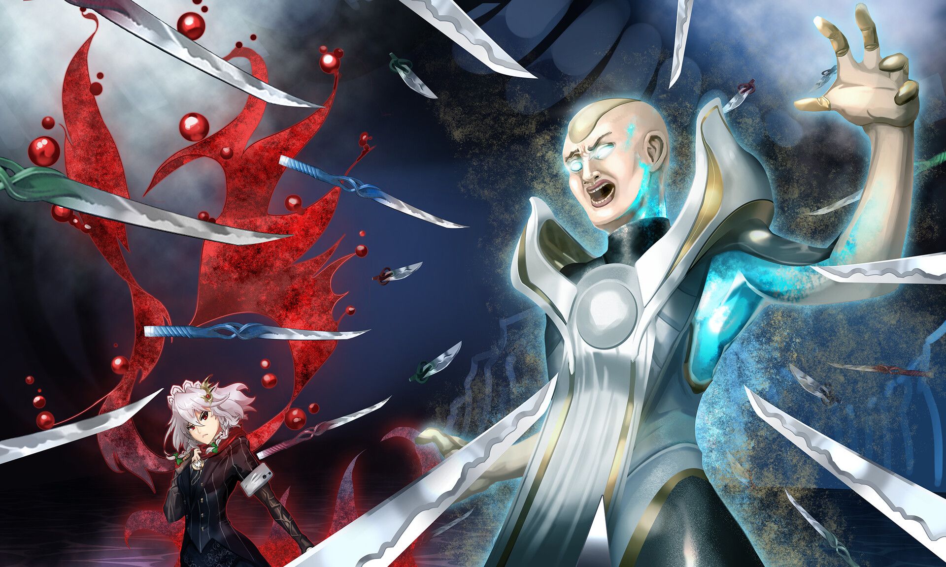 1920x1152 KrazyKrossover series MK11 Fan Art vs Sakuya