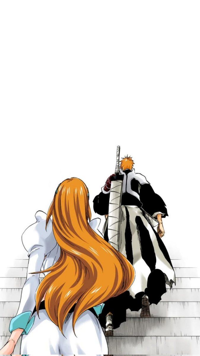 675x1200 wallpaper of Ichigo and Orihime in the month of November by Klub outside. #BLEACH #ichihime