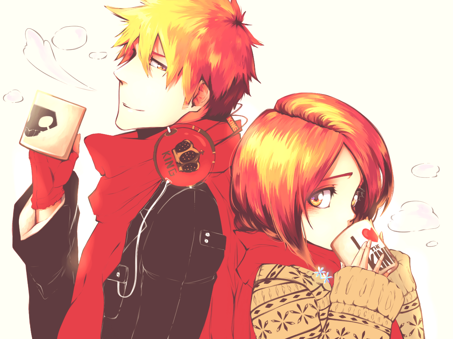 1920x1440 Bleach Cozy Vibes: Ichigo & Orihime with Coffee and Scarves HD Wallpaper