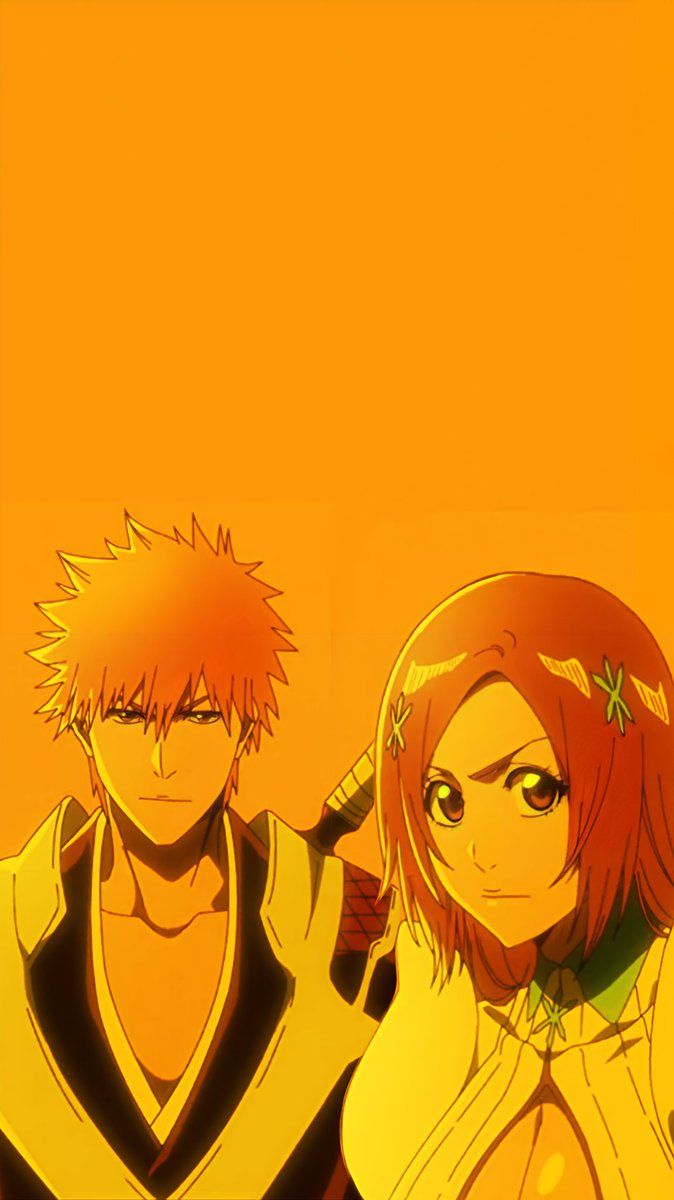 674x1200 ichigo and orihime wallpaper